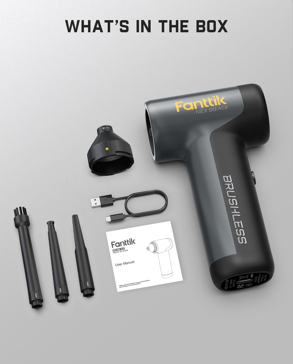fanttik-b8-ace-electric-air-duster-110000rpm-brushless-motor-2600mah-rechargeabl image 8