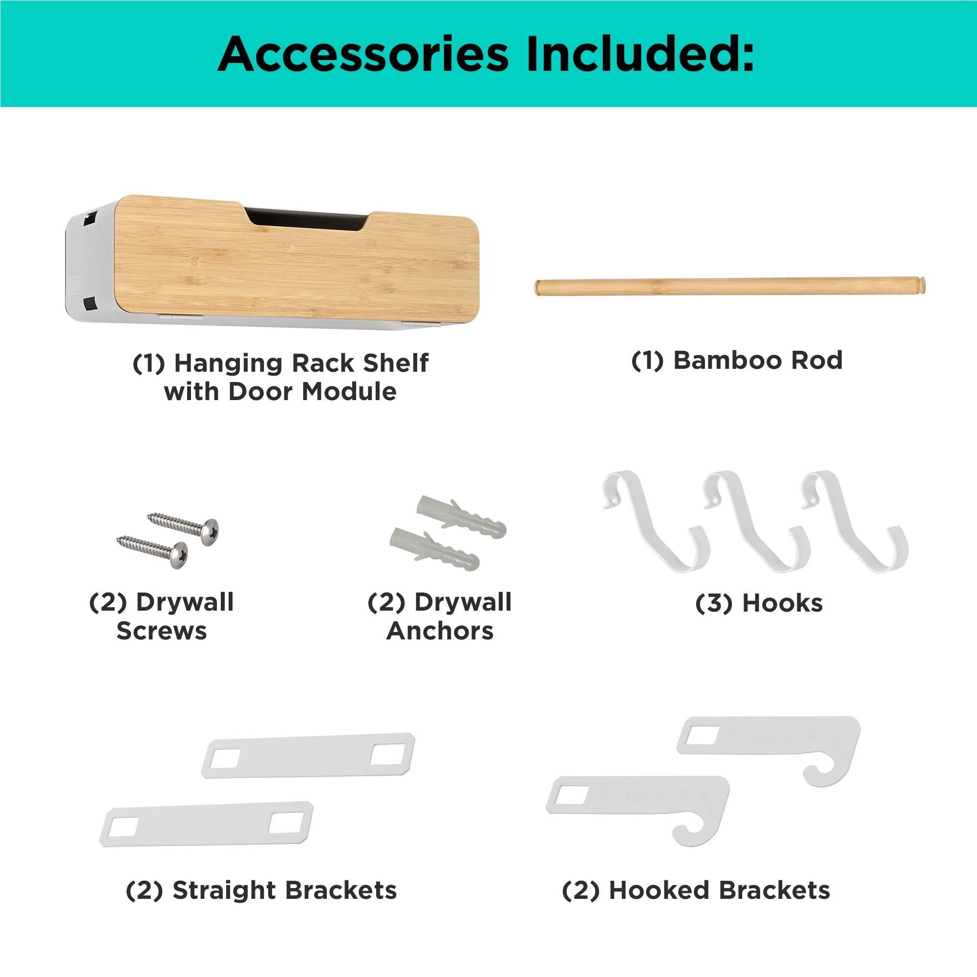 black-decker-hanging-magnetic-rack-system-shelf-with-door-white-tan image 3