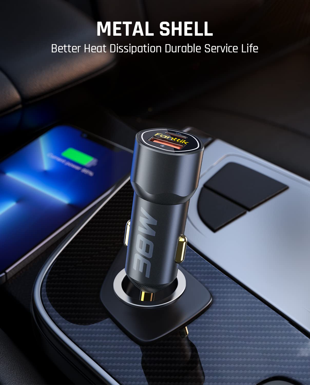 fanttik-usb-c-car-charger-38w-dual-port-with-pd3-0-qc3-0-fast-charging-for-iphon image 8