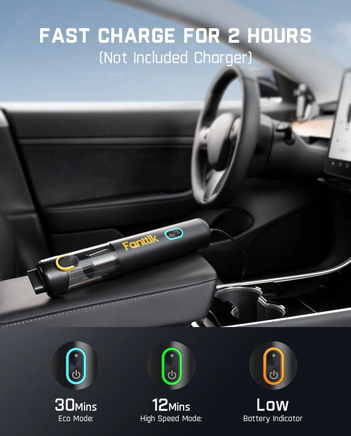 fanttik-slim-v8-mate-cordless-car-vacuum-g9-pro-electric-scrubber-bundle image 5