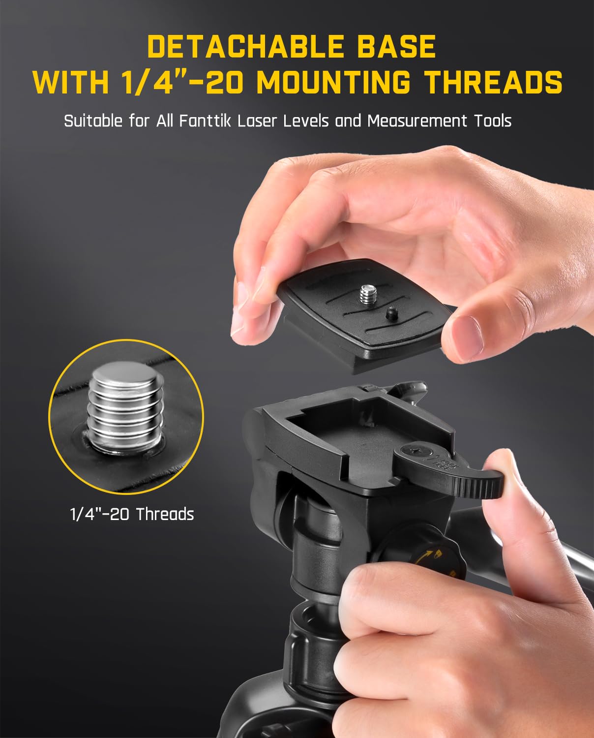 fanttik-dt1-tripod-for-laser-levels-and-measurement-tools-with-3-way-head image 5