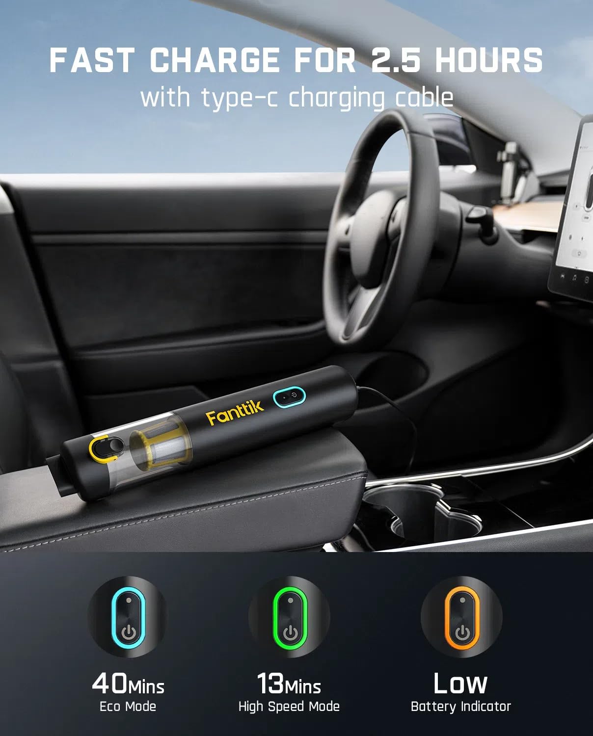 fanttik-slim-v8-apex-4-in-1-portable-mini-cordless-car-vacuum-19000pa-suction-ty image 8