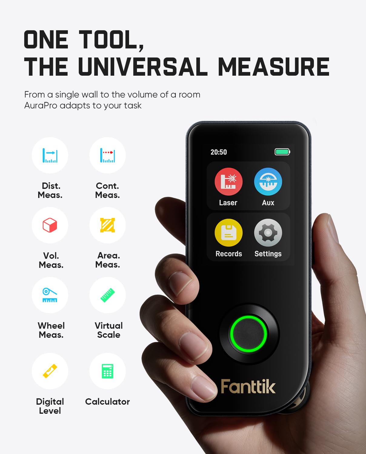 fanttik-a11-ultra-3-in-1-laser-measuring-tool-197ft-ips-touch-screen-wheel-rolle image 3