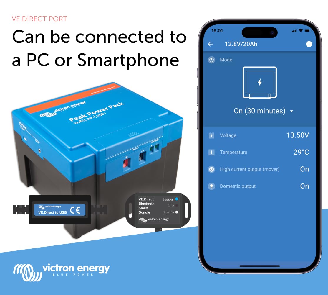 victron-energy-peak-power-pack-12-8v-20ah-256wh-lifepo4-battery-rv-caravan image 2