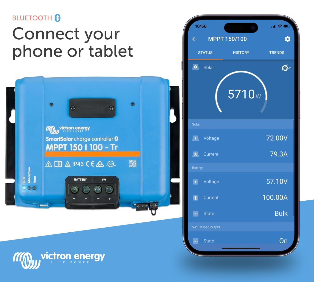 victron-energy-smartsolar-mppt-150v-100a-12-24-36-48v-charge-controller-with-blu image 2