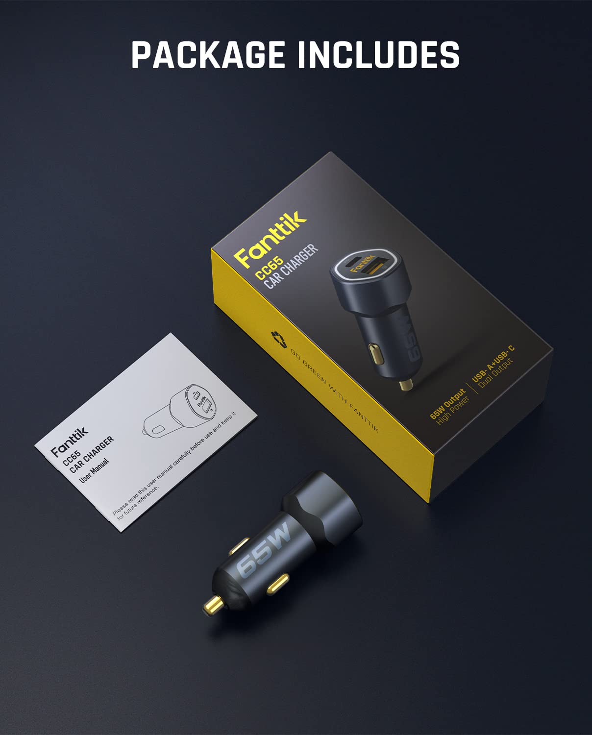 fanttik-65w-usb-c-car-charger-with-dual-ports-pd-45w-qc-18w-aluminum-alloy-led-r image 8