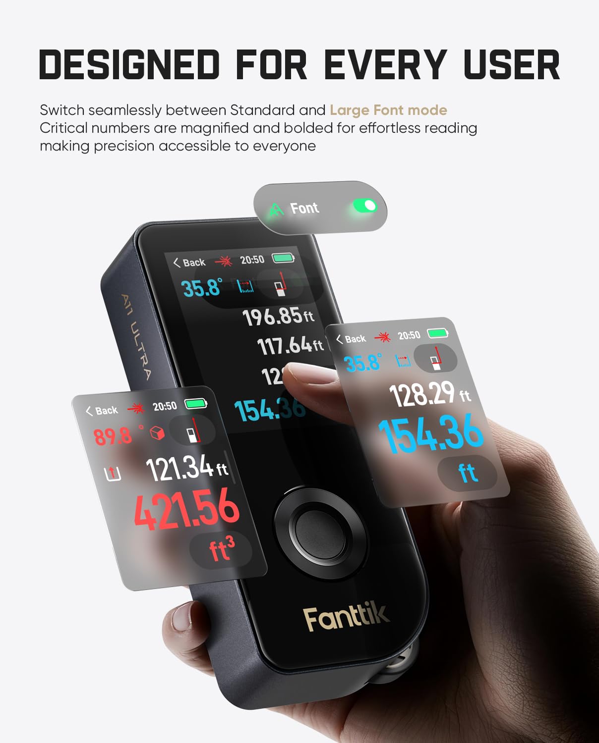 fanttik-a11-ultra-3-in-1-laser-measuring-tool-197ft-ips-touch-screen-wheel-rolle image 8