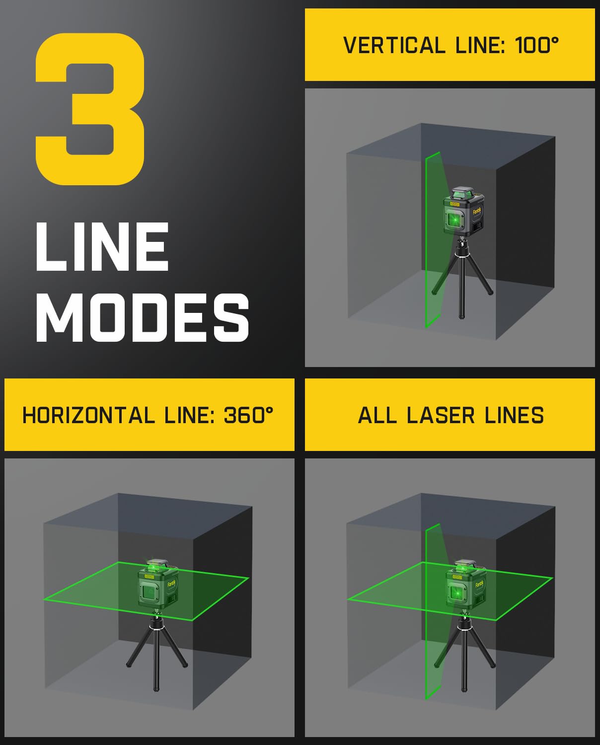 fanntik-d5-laser-level-360-self-leveling-green-cross-line-laser-with-100ft-range image 4