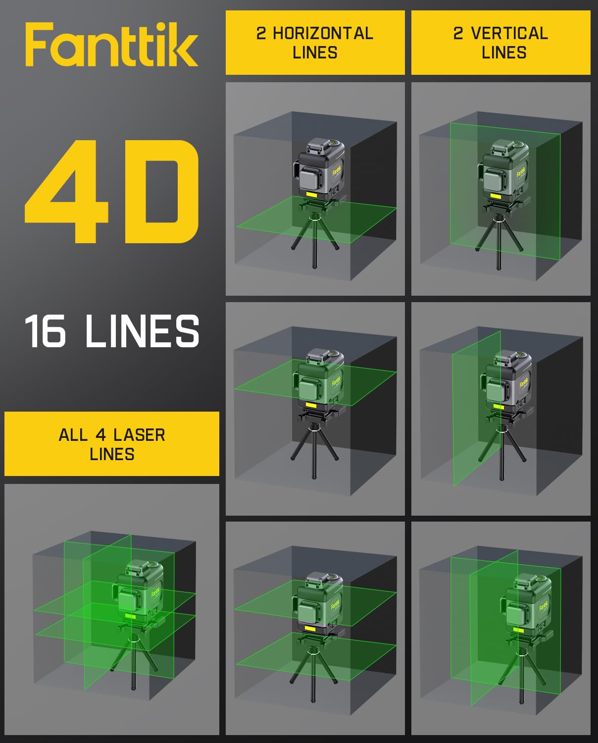 fanttik-d16-apex-professional-laser-level-4-x-360-green-beam-self-leveling-led-s image 4
