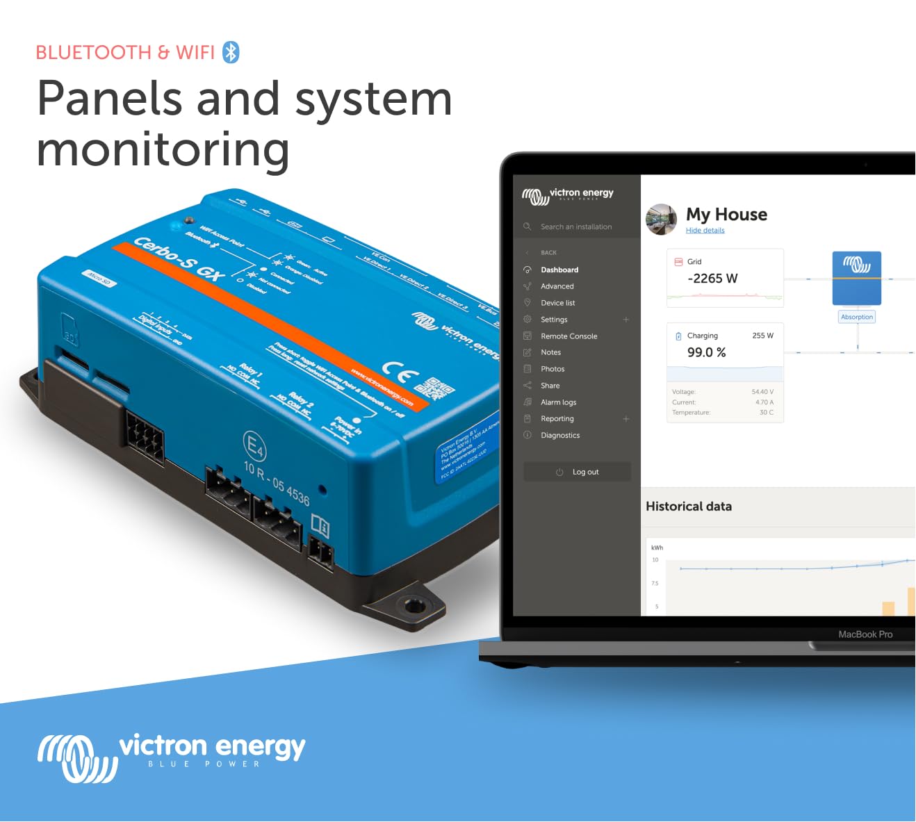 victron-energy-cerbo-s-gx-system-monitoring-control-ethernet-bluetooth-vrm-compa image 2