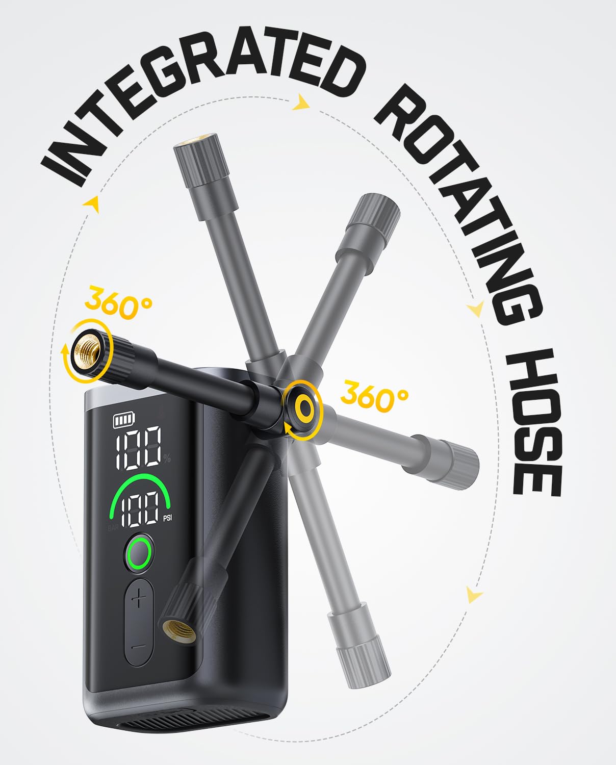 fanttik-x11-ace-mini-bike-pump-150psi-electric-air-pump-with-gauge-and-led-scree image 4