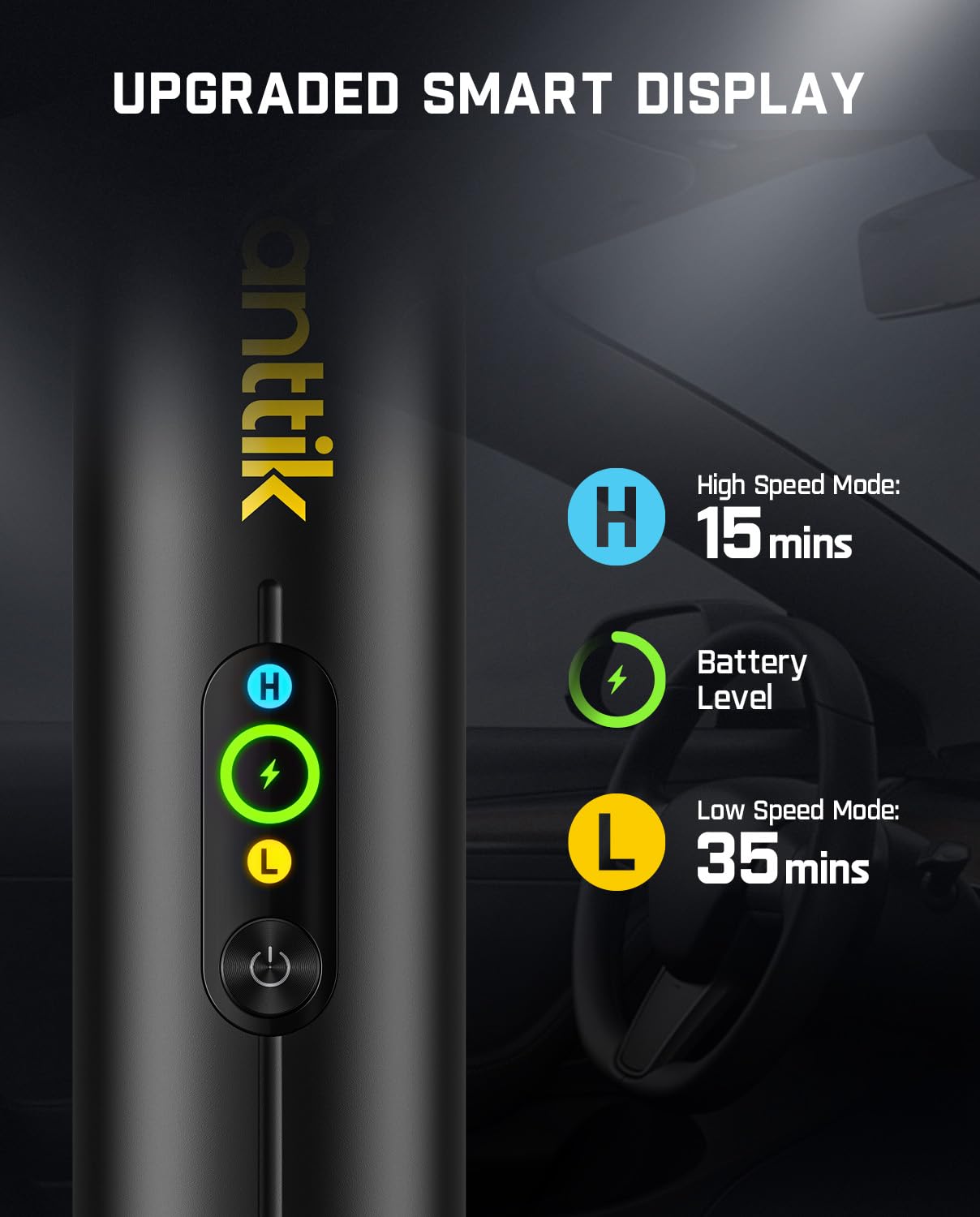 fanttik-slim-v10-mate-cordless-car-vacuum-17000pa-4-in-1-smart-display-2-suction image 2