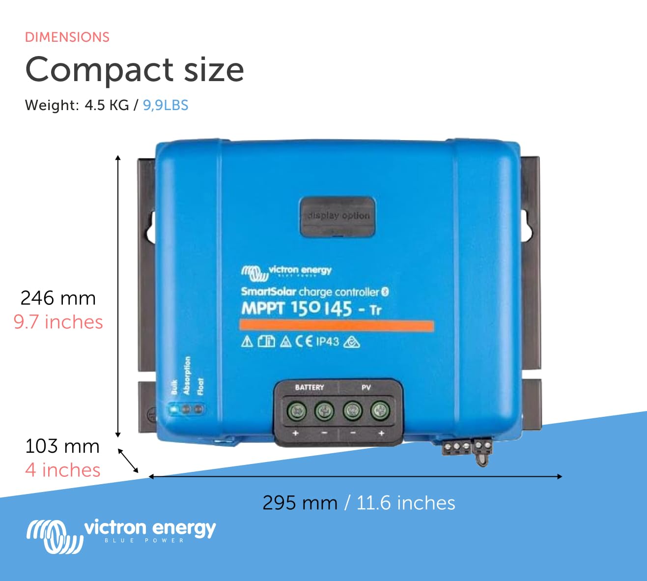 victron-energy-smartsolar-mppt-solar-charge-controller-150v-45a-12-24-36-48v-wit image 2