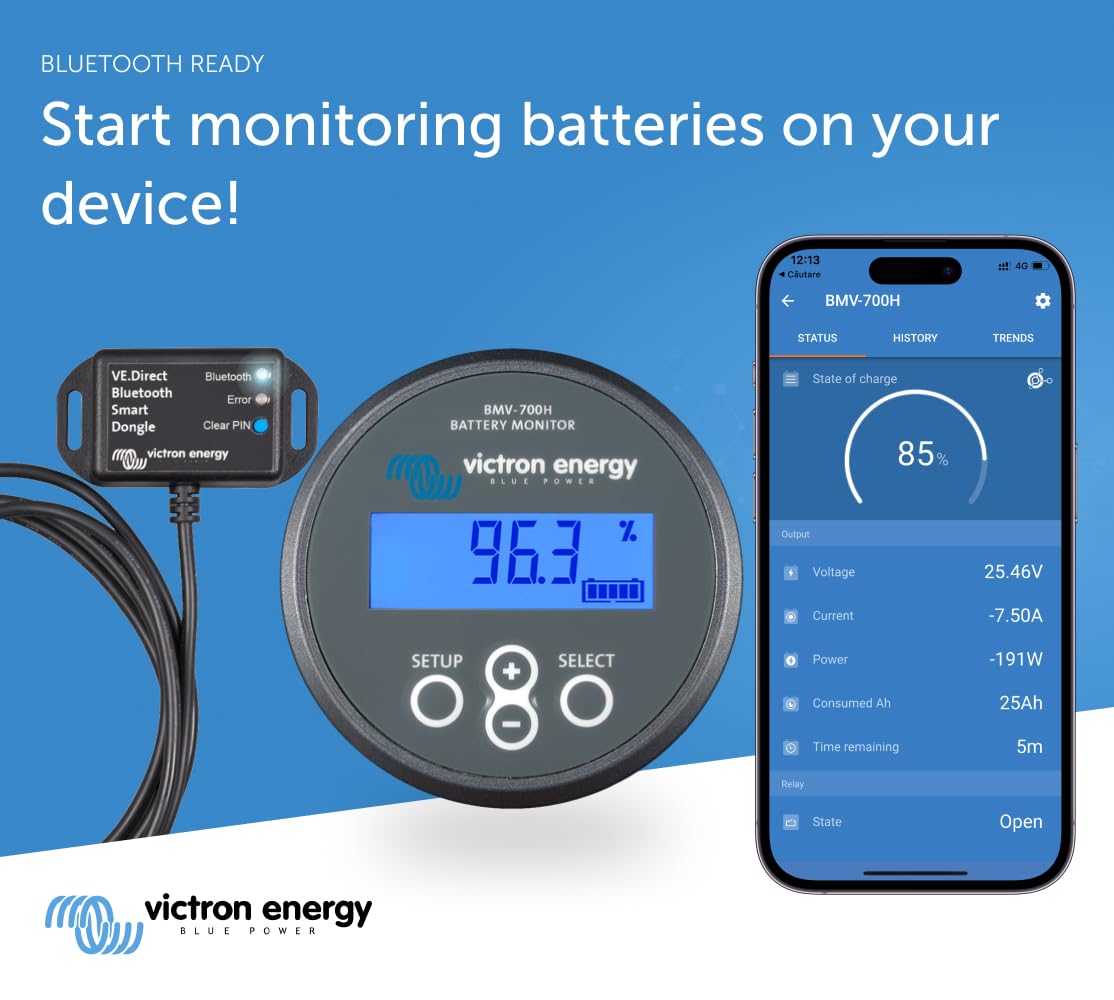 victron-energy-bmv-700h-battery-monitor-with-shunt-display-60-385-vdc-grey image 5
