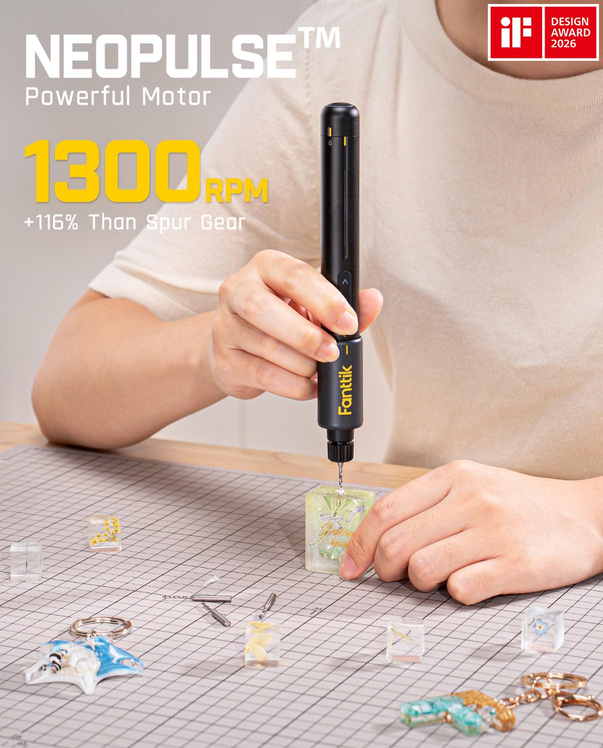 fanttik-k2-nano-power-drill-rechargeable-mini-hand-drill-kit-with-20-bits image 2