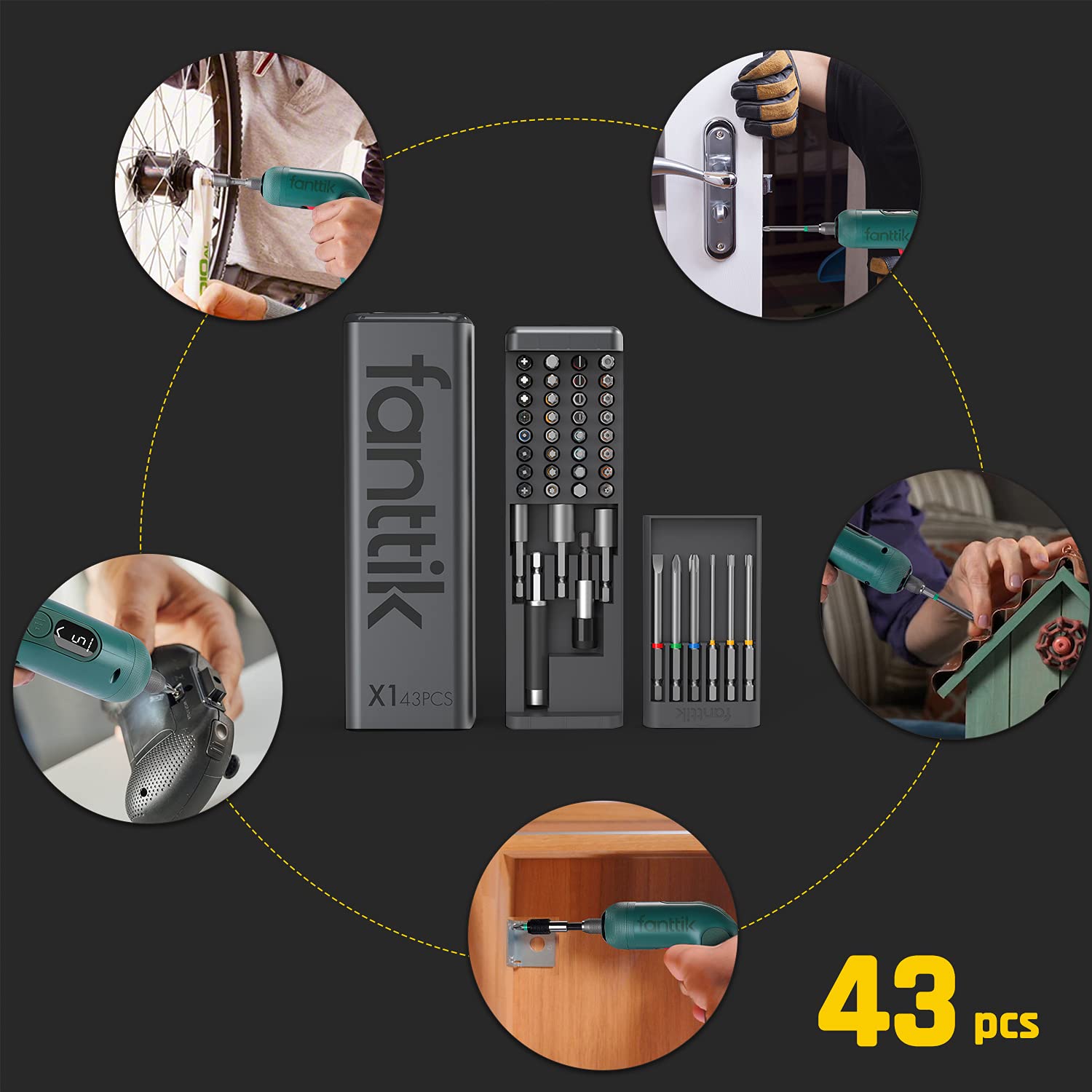 fanttik-nex-s1-pro-cordless-electric-screwdriver-43-piece-x1-bit-set image 8