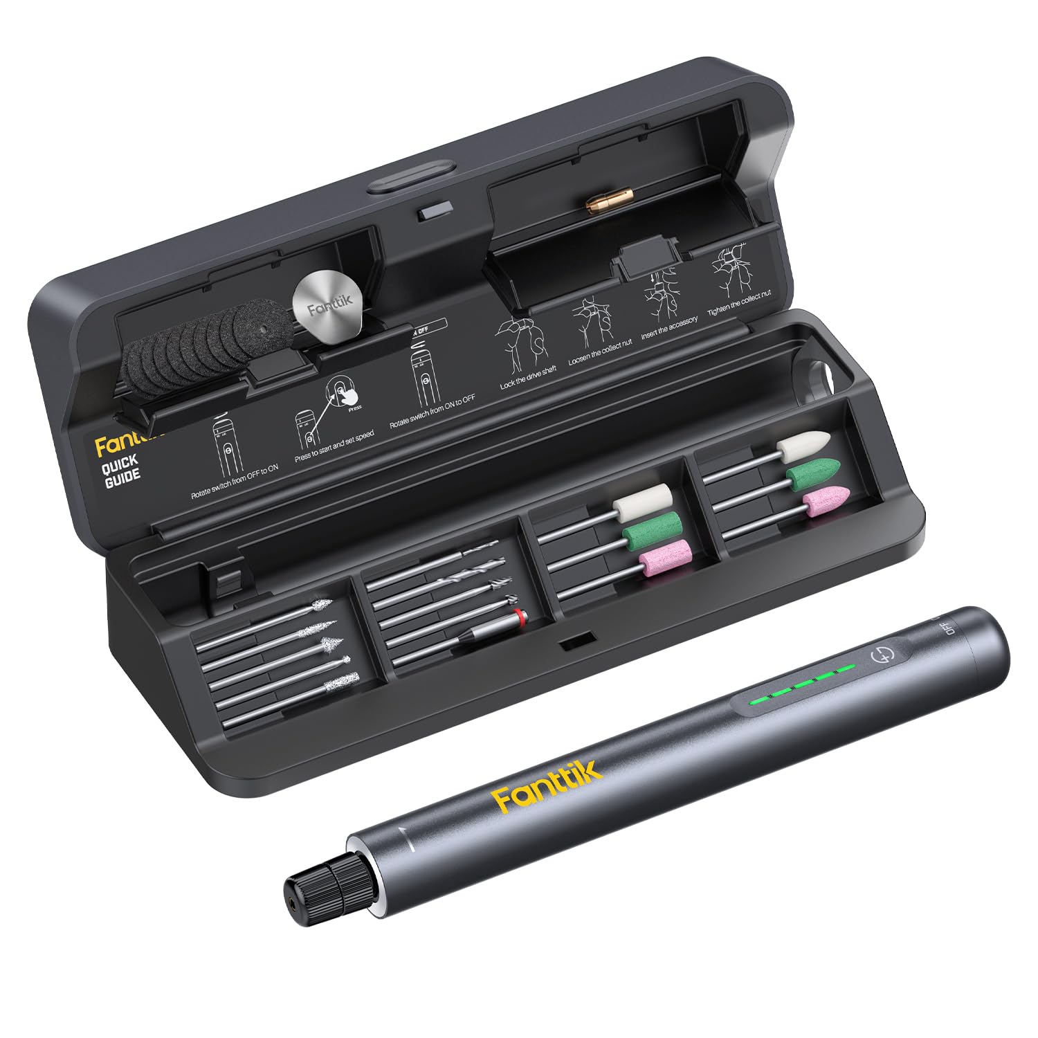 fanttik-f2-master-kit-mini-cordless-rotary-tool-with-28-accessories-and-case image 1