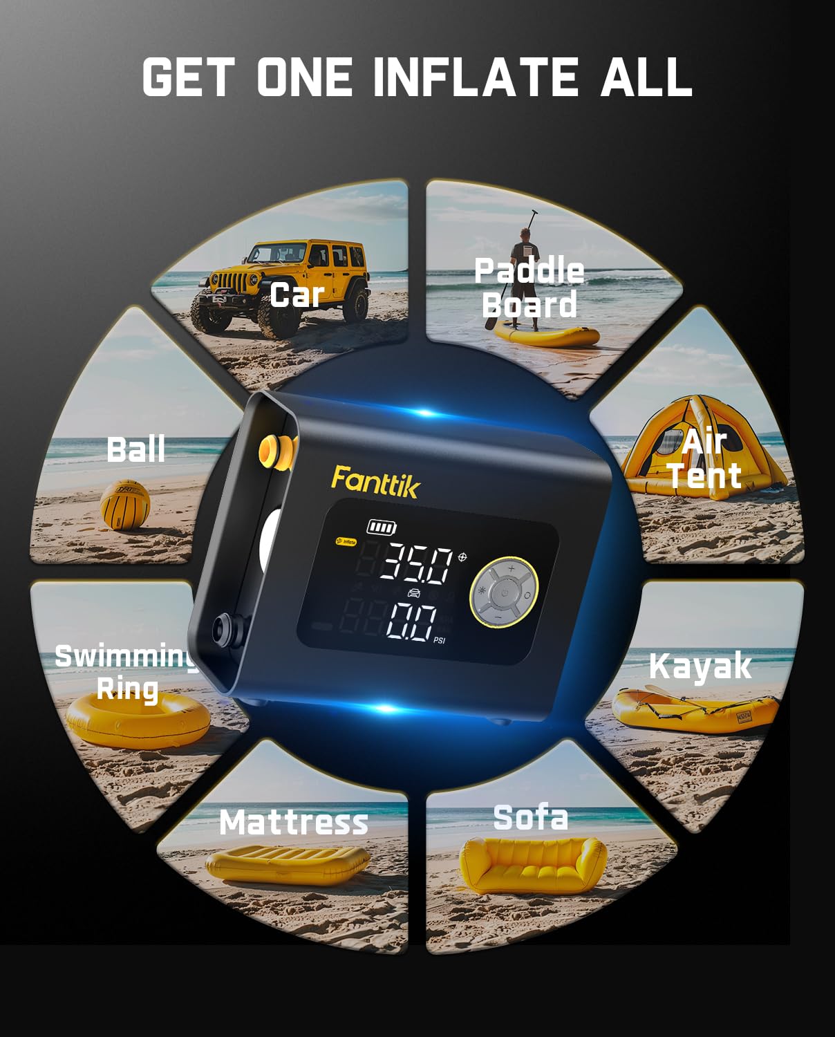 fanttik-x9-cross-4x-portable-tire-inflator-paddle-board-pump-75psi-auto-off-defl image 2