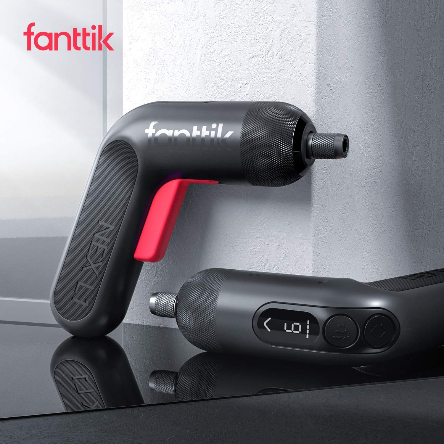 fanttik-cordless-screwdriver-kit-nex-l1-pro-grey-14pcs-digital-screen-6-torque-g image 3