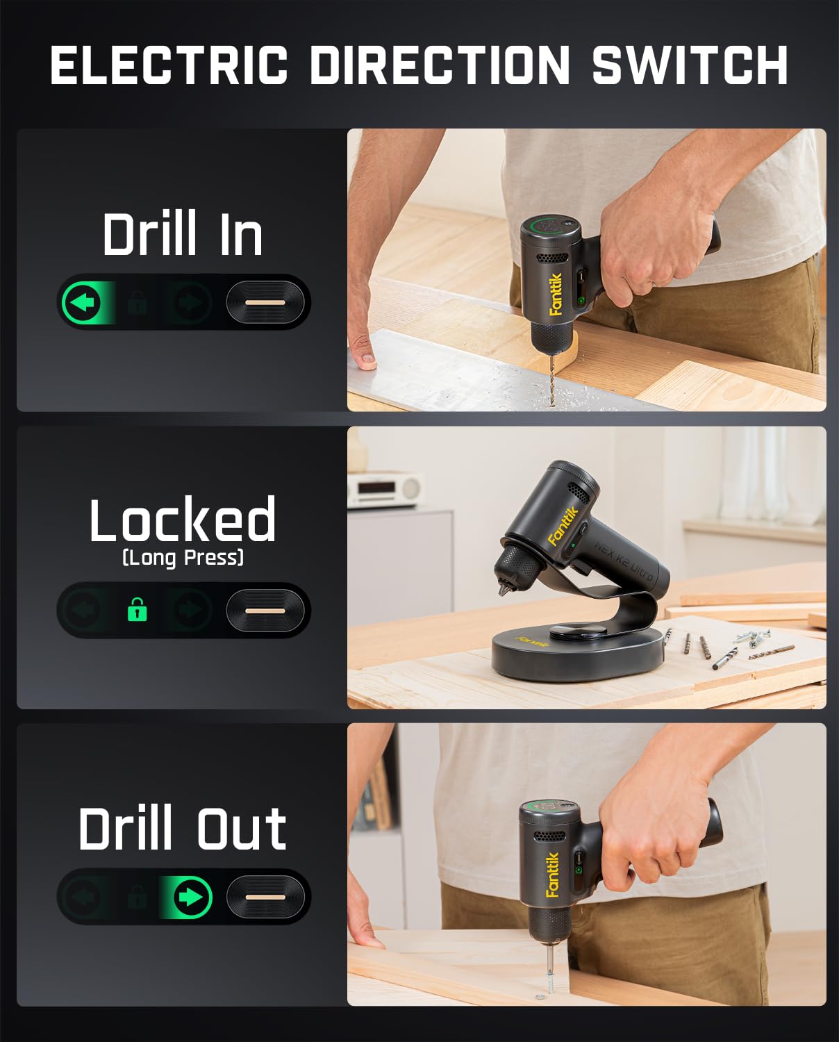fanttik-k2-ultra-cordless-drill-driver-30-n-m-1250-rpm-tapswitch-2-5ah-battery-t image 6