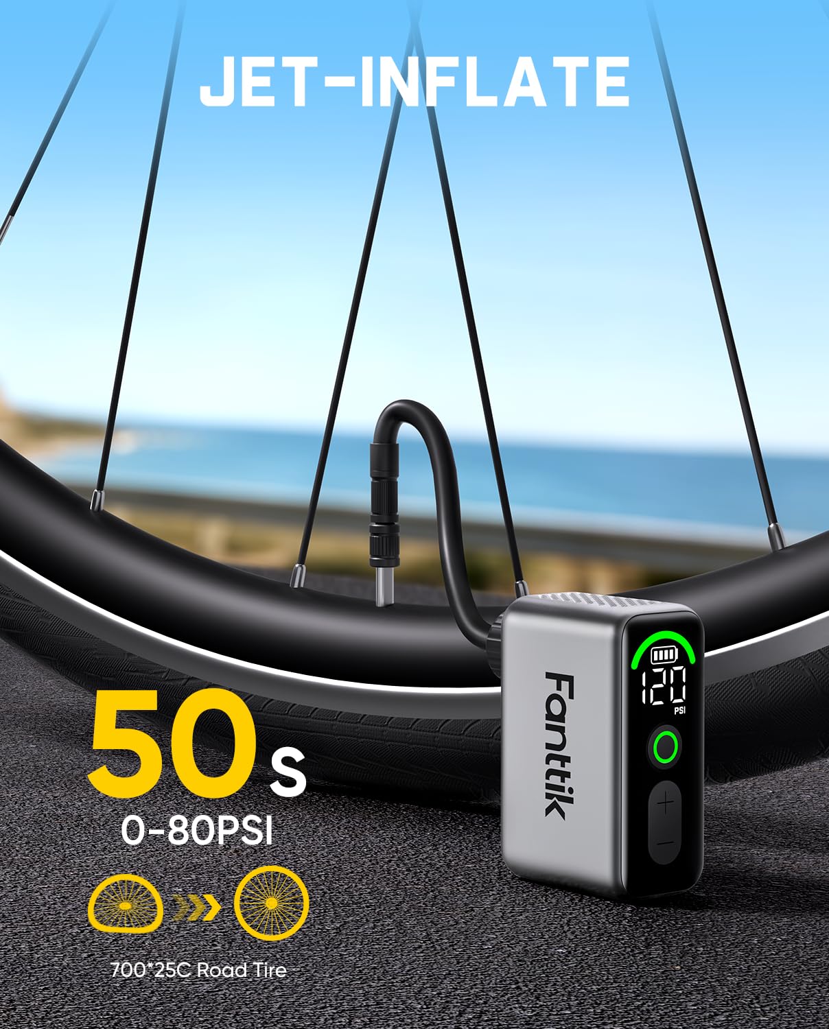 fanttik-x10-ace-tiny-mini-electric-bike-pump-120-psi-compact-0-29-lbs-presta-sch image 3