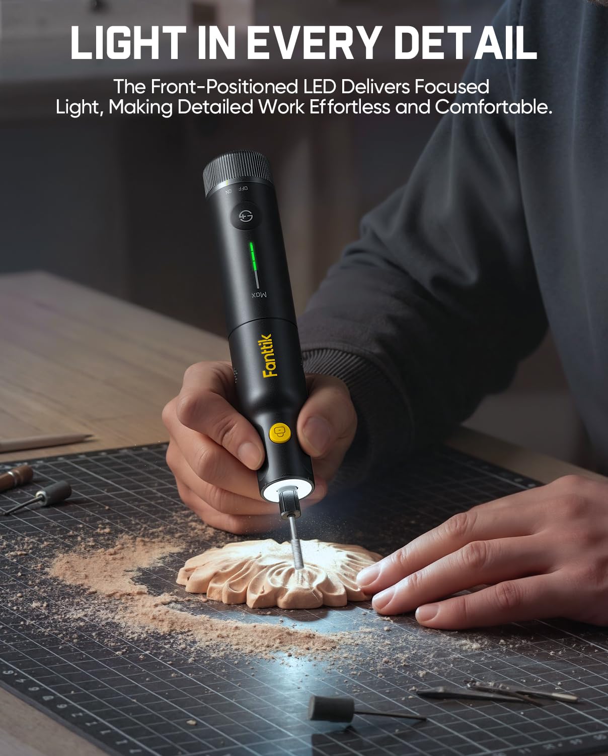 fanttik-f2-pro-kit-rotary-tool-25000-rpm-cordless-with-44-accessories-5-speeds-3 image 5