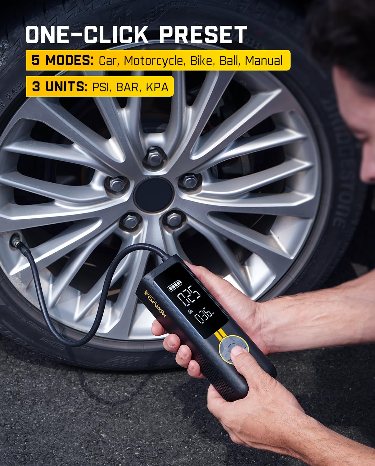 fanttik-x8-apex-tire-inflator-portable-air-compressor-150psi-1-min-fast-inflatio image 6