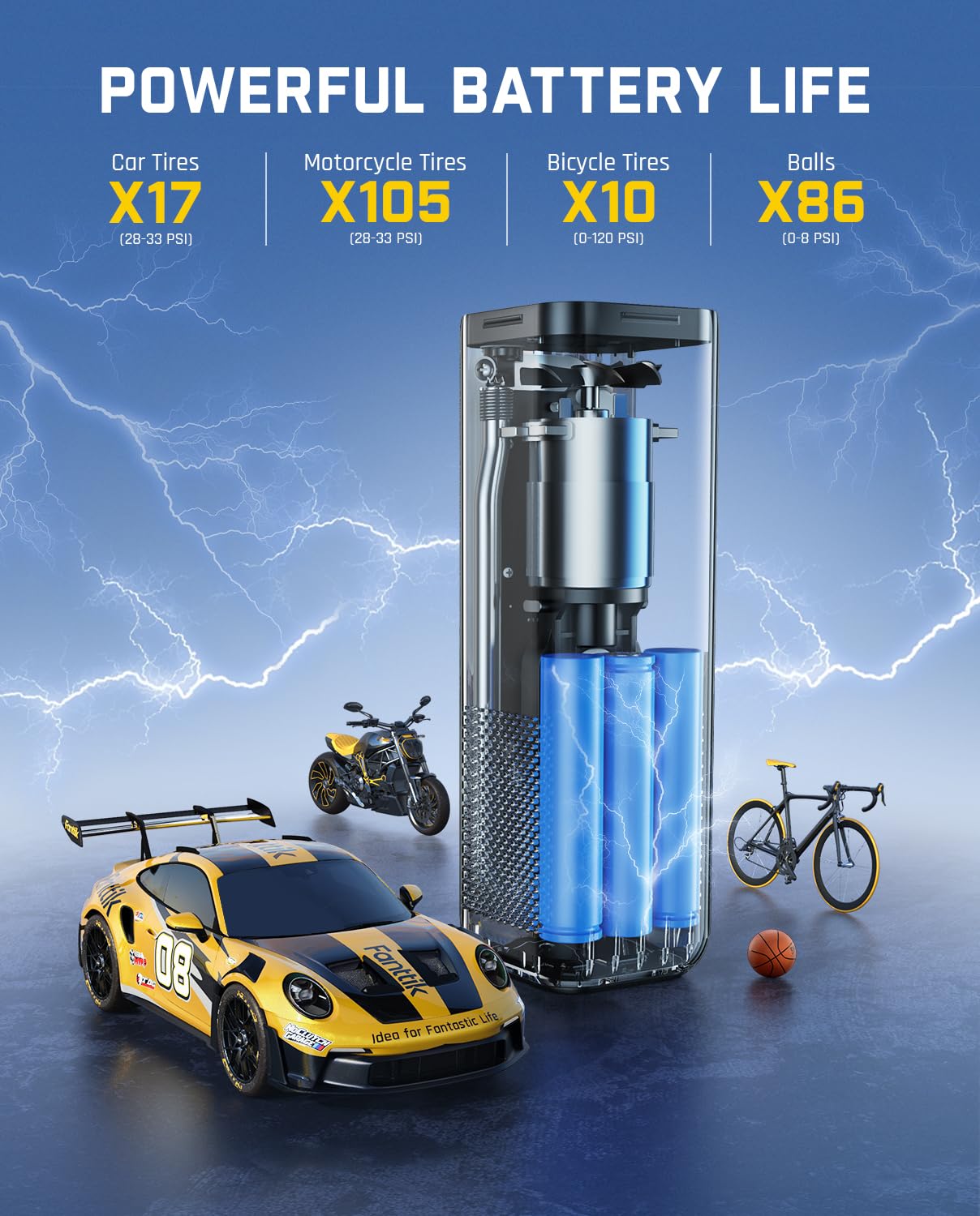 fanttik-x8-apex-tire-inflator-portable-air-compressor-150psi-1-min-fast-inflatio image 3