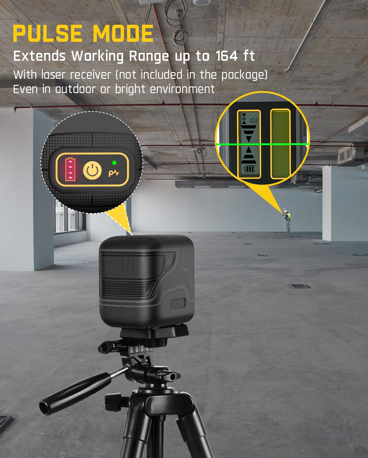 fanttik-d2-pocket-green-laser-level-100-ft-self-leveling-cross-line-type-c-recha image 6