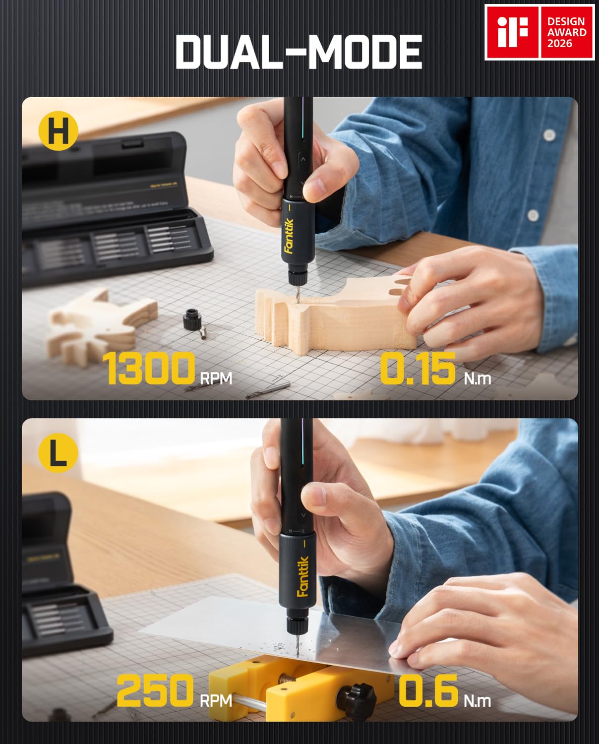 fanttik-k2-nano-power-drill-rechargeable-mini-hand-drill-kit-with-20-bits image 3