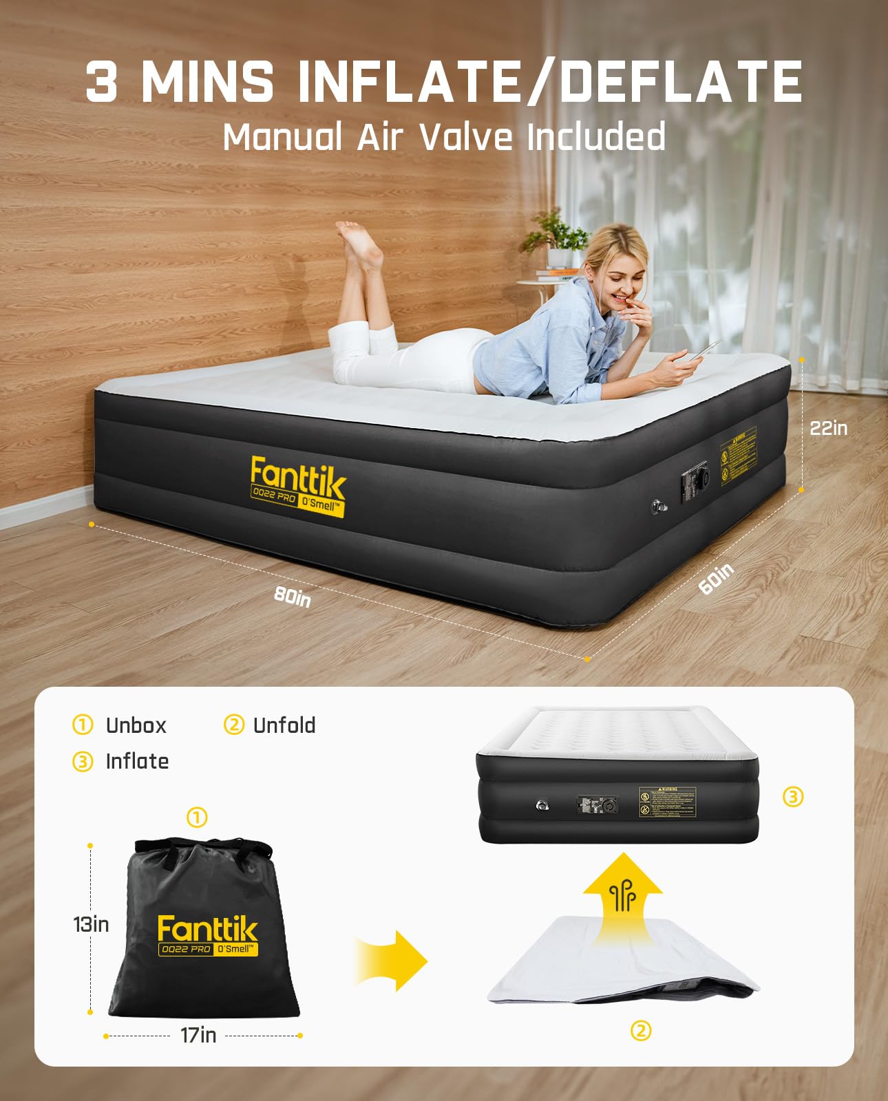 fanttik-oq22-pro-queen-air-mattress-with-built-in-pump-22-tall-720lb-support-o-s image 2