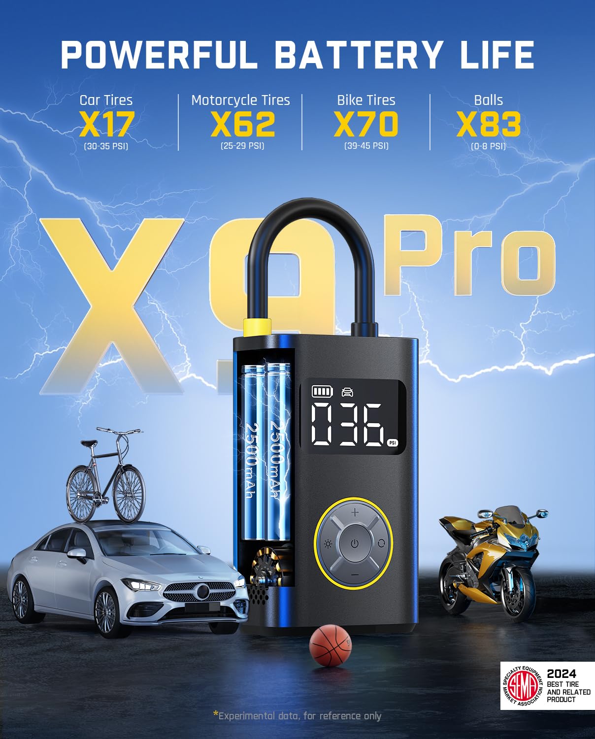 fanttik-x9-pro-portable-tire-inflator-150psi-cordless-air-compressor-with-digita image 3