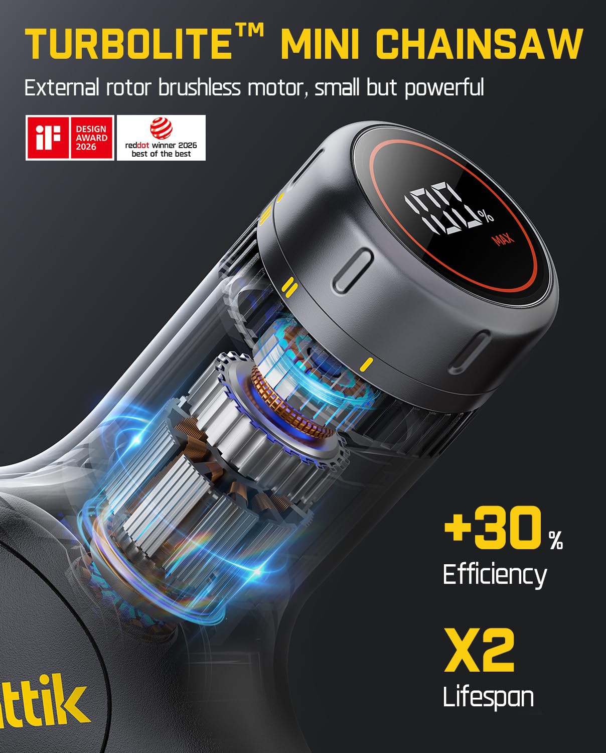 fanttik-turbolite-w10-apex-brushless-mini-chainsaw-3-speed-type-c-fast-charging- image 2