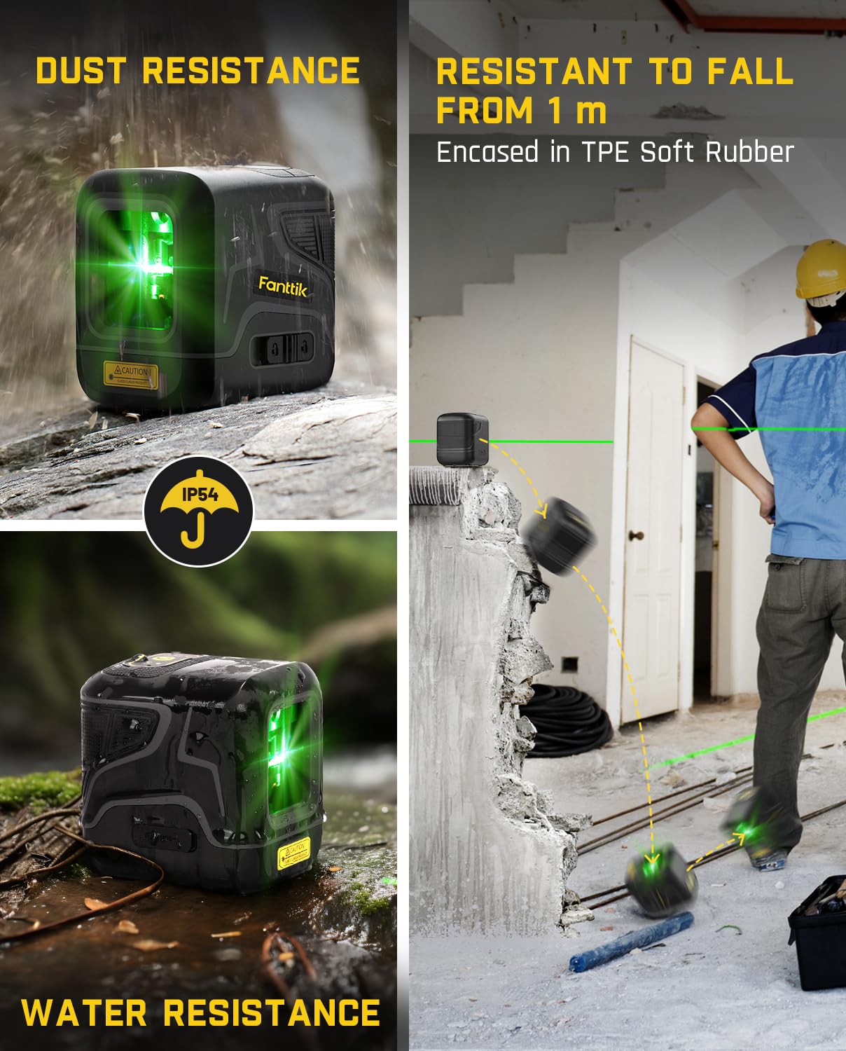 fanttik-d2-pocket-green-laser-level-100-ft-self-leveling-cross-line-type-c-recha image 7