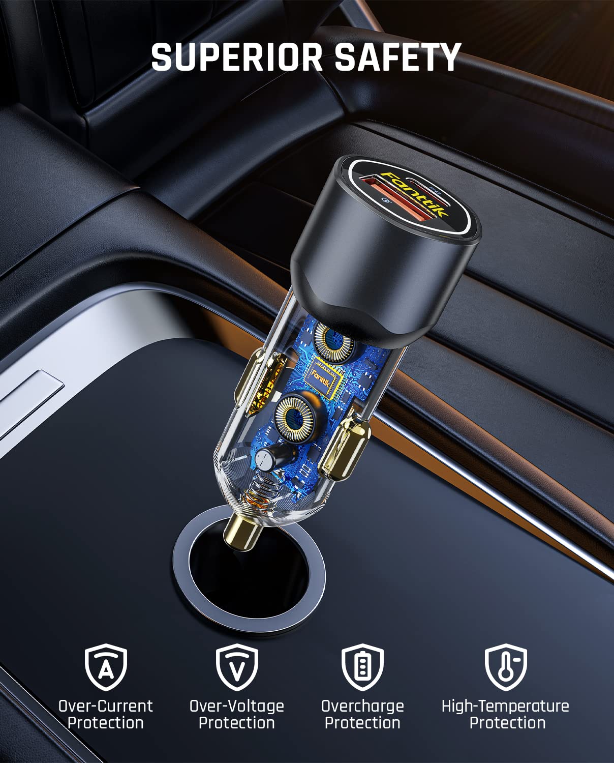 fanttik-usb-c-car-charger-38w-dual-port-with-pd3-0-qc3-0-fast-charging-for-iphon image 5