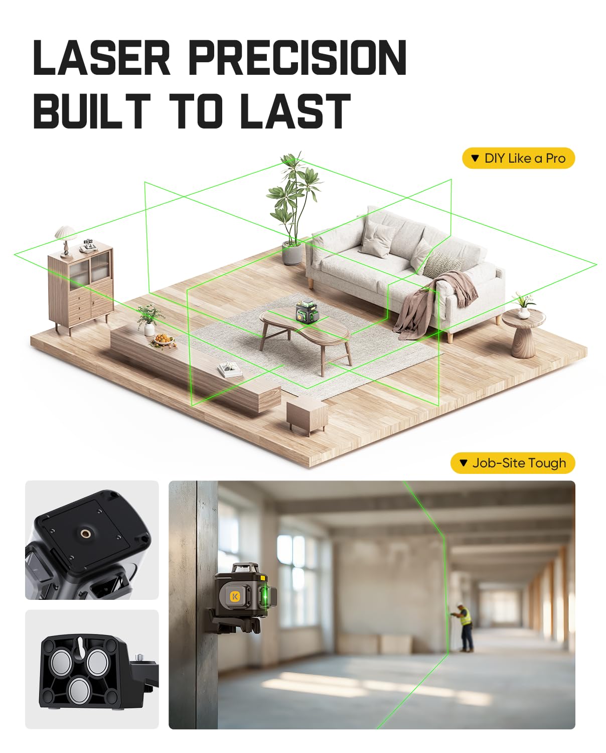 fanttik-d12-ace-laser-level-360-self-leveling-3x360-rechargeable-3d-green-cross- image 8