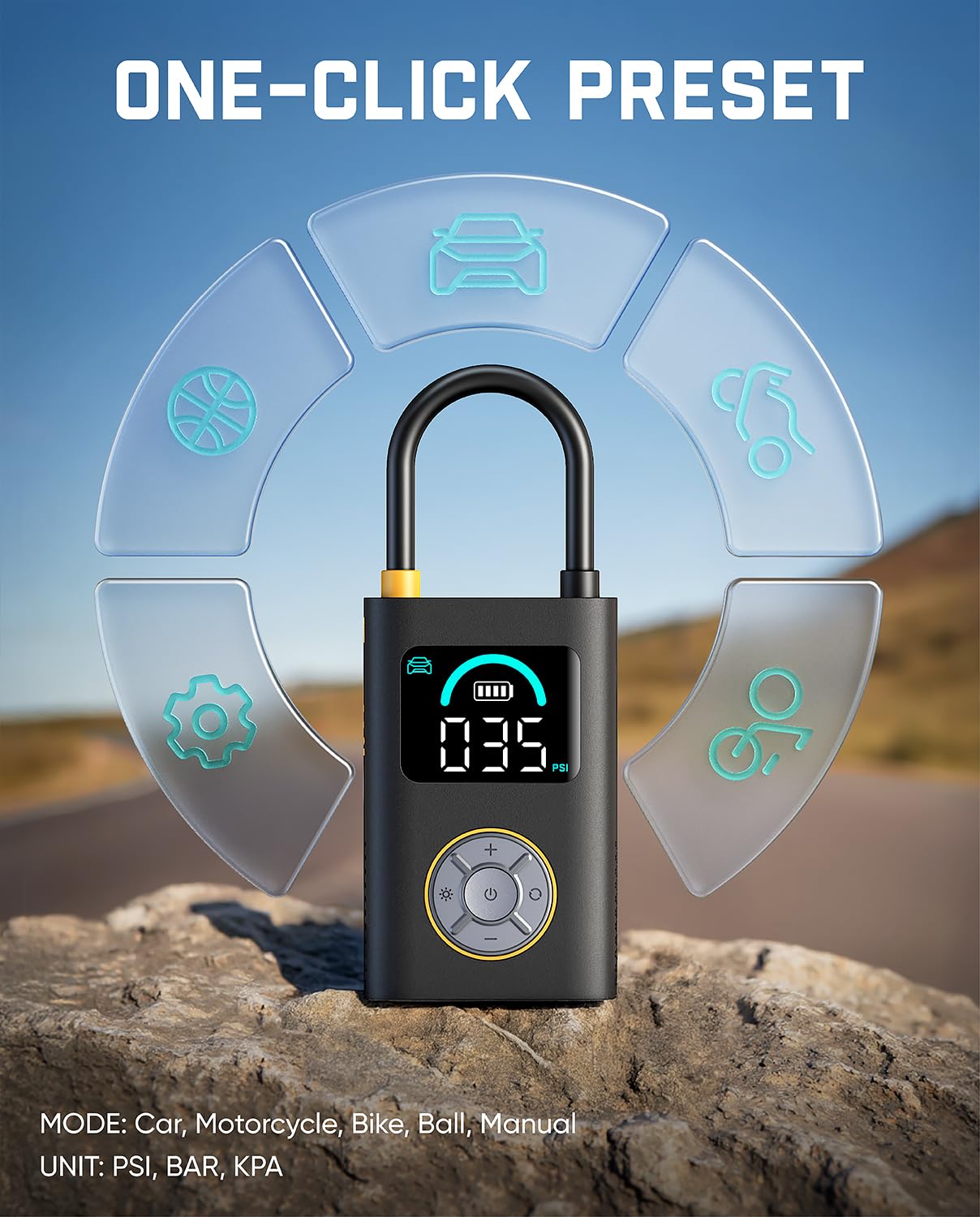 fanttik-x10-pro-portable-tire-inflator-150psi-35s-fast-inflation-led-display-usb image 6