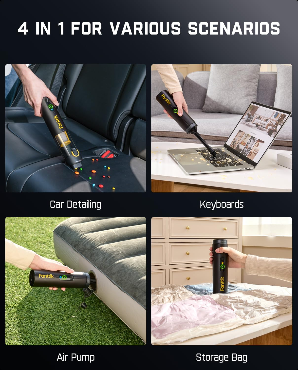 fanttik-slim-v10-mate-cordless-car-vacuum-17000pa-4-in-1-smart-display-2-suction image 3