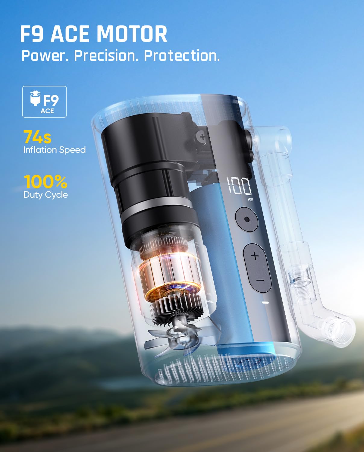 fanttik-x9-ace-mini-bike-pump-150psi-electric-air-pump-with-presta-and-schrader- image 5