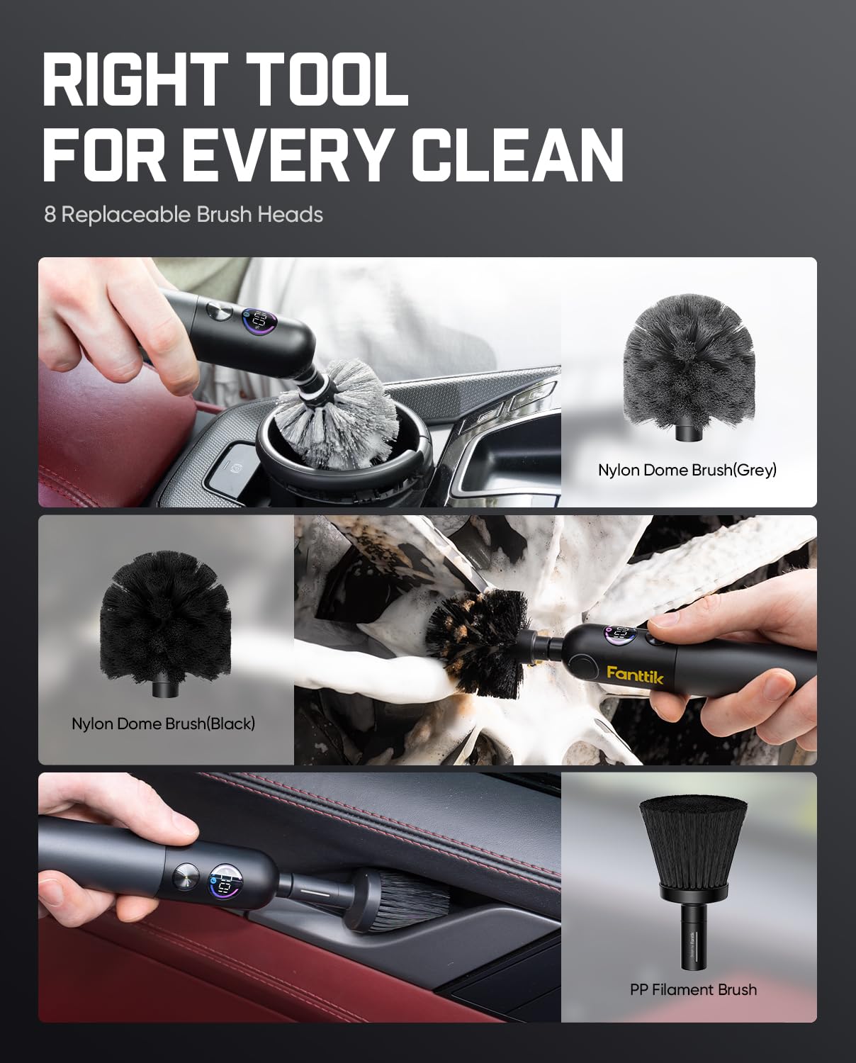 fanttik-flip-g10-nano-autocare-cordless-electric-scrubber-4-pcs-replacement image 2