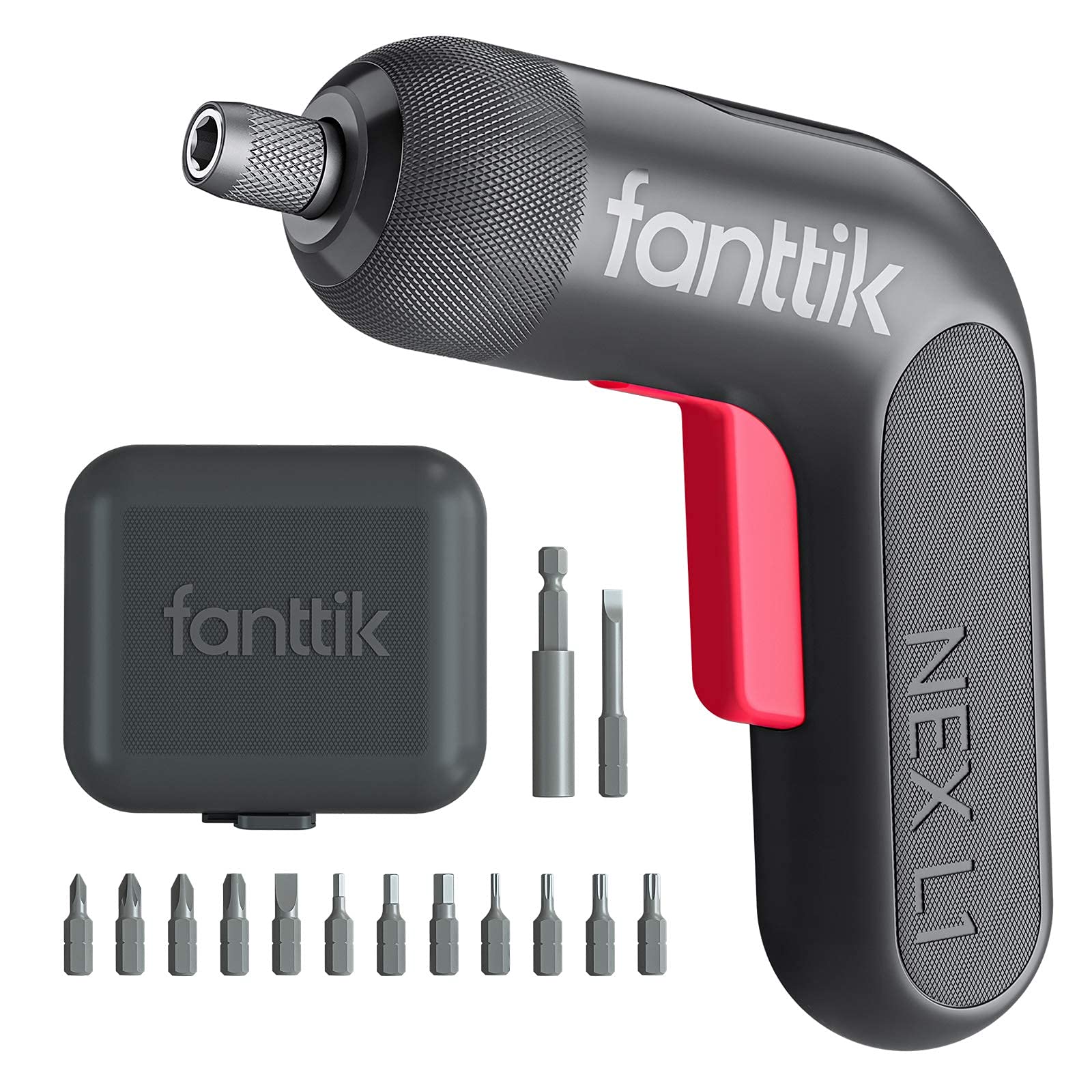 fanttik-cordless-screwdriver-kit-nex-l1-pro-grey-14pcs-digital-screen-6-torque-g image 2