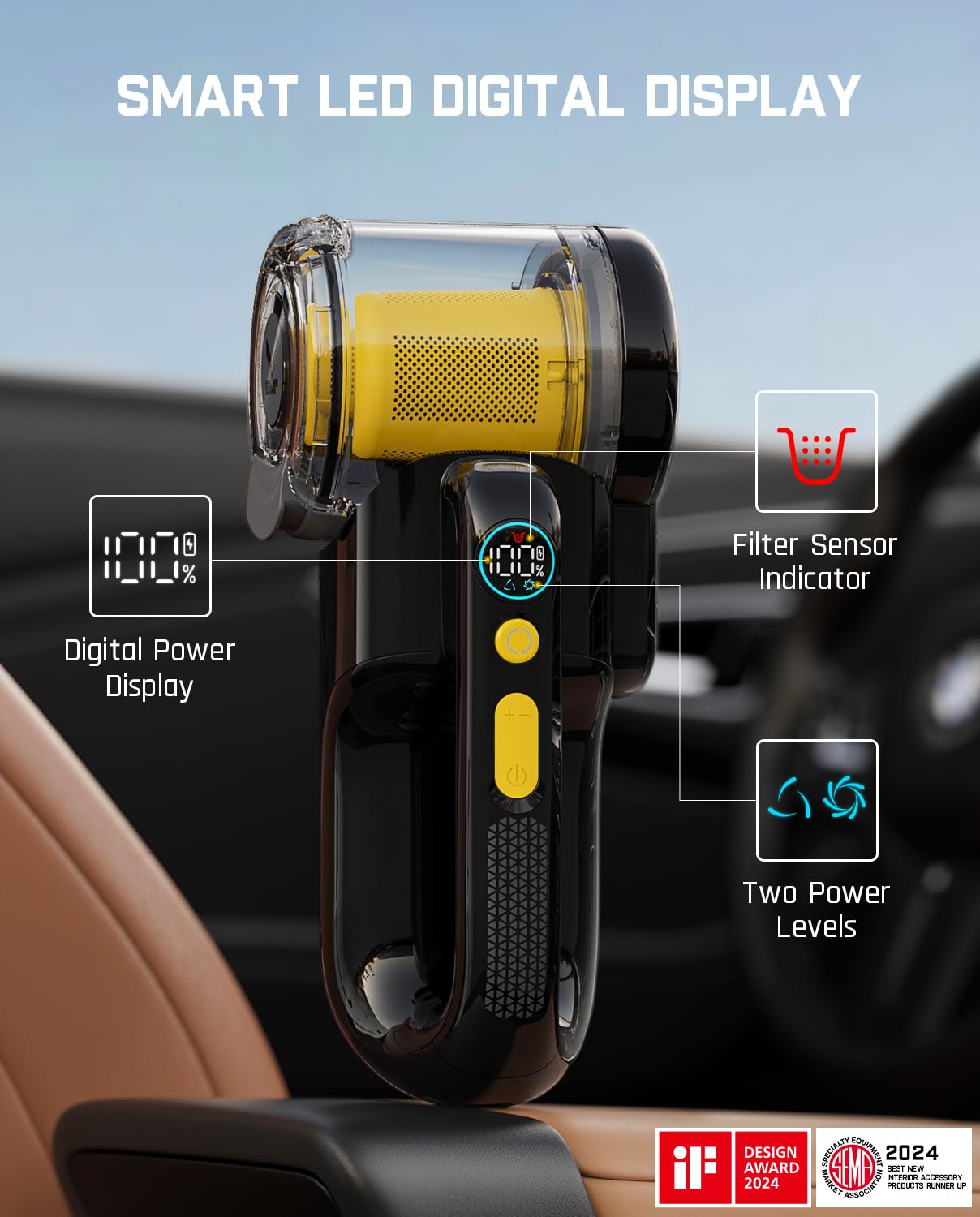 fanttik-fold-v10-apex-pivot-car-vacuum-17000pa-50aw-cordless-hand-vac-2-5h-fast- image 3