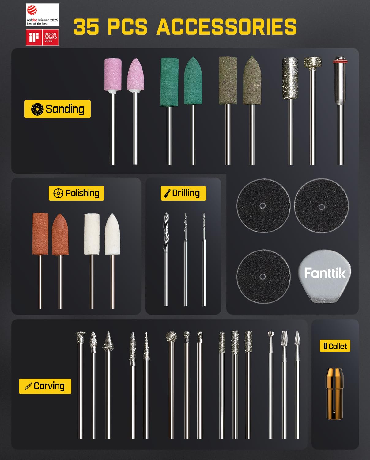 fanttik-f2-master-mini-cordless-rotary-tool-kit-4v-with-35-accessories-engraving image 8