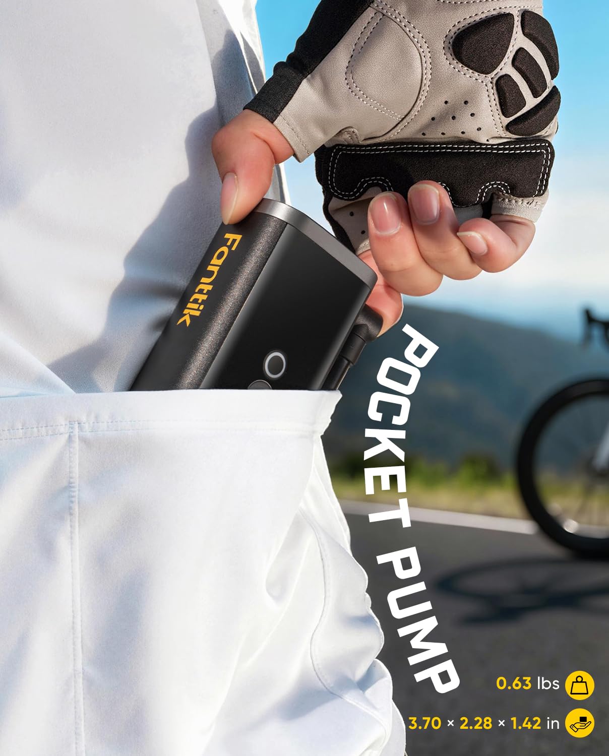 fanttik-x11-ace-mini-bike-pump-150psi-electric-air-pump-with-gauge-and-led-scree image 3