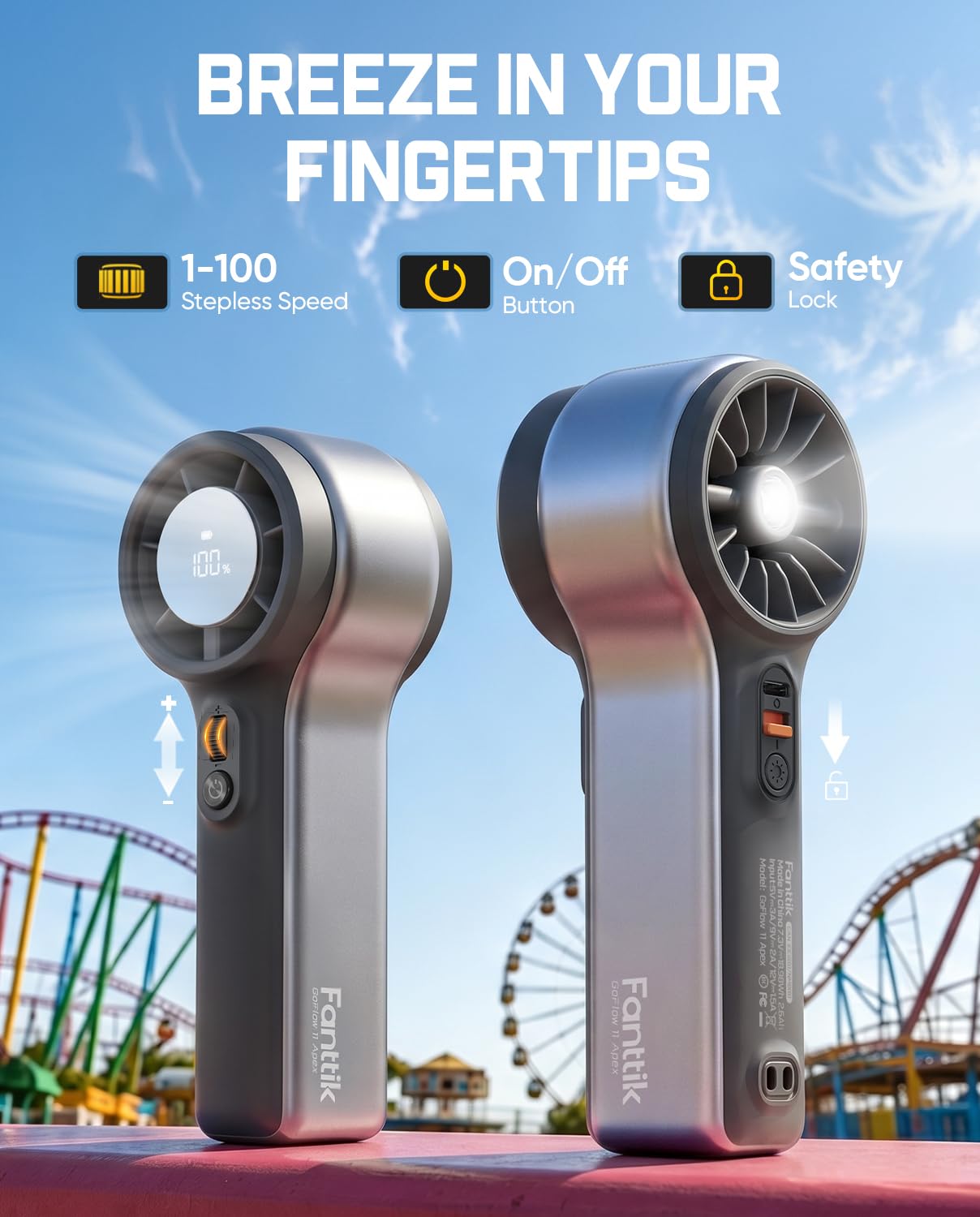 fanttik-goflow11-apex-portable-handheld-fan-2x2600mah-100-speed-led-display-flas image 6