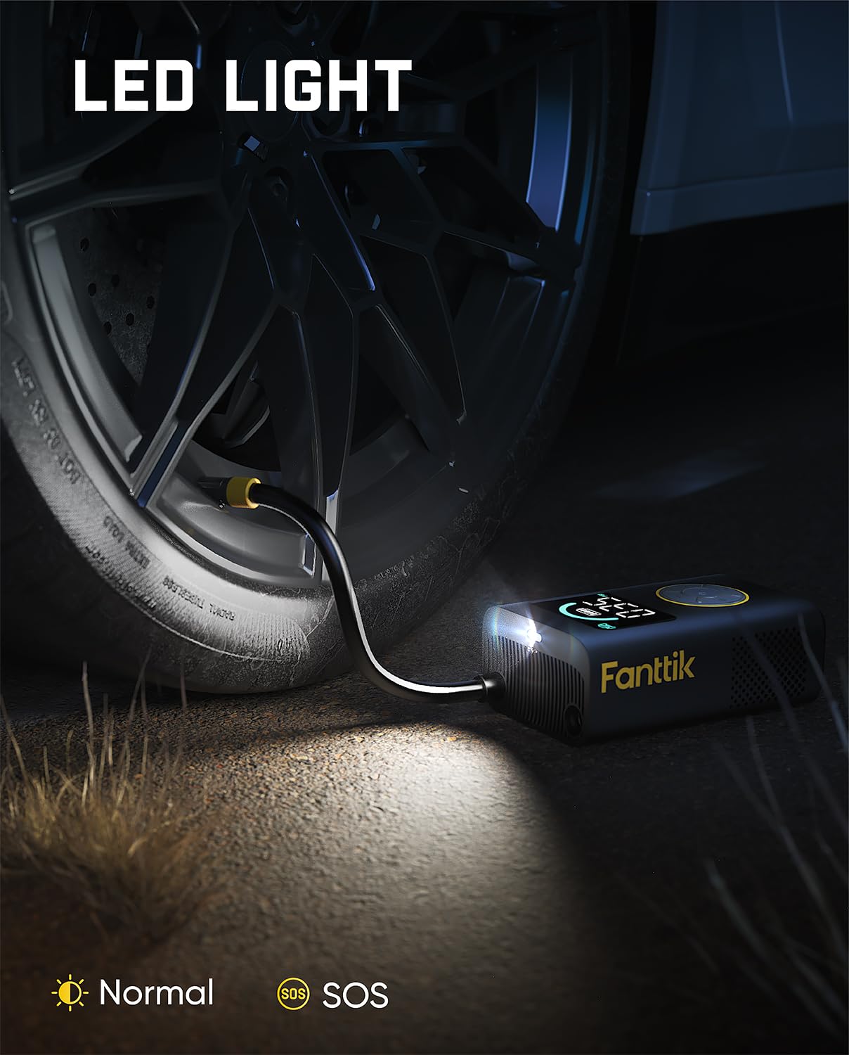 fanttik-x10-pro-portable-tire-inflator-150psi-35s-fast-inflation-led-display-usb image 8