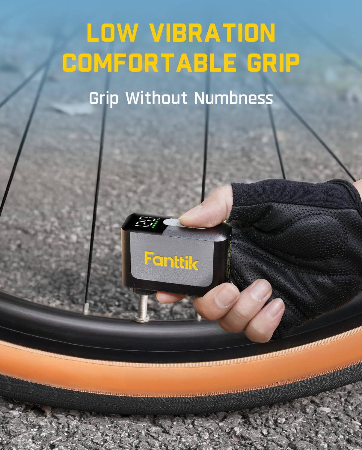 fanttik-x10-ace-mini-bike-pump-with-gauge-120psi-electric-tiny-bike-pump-presta- image 6