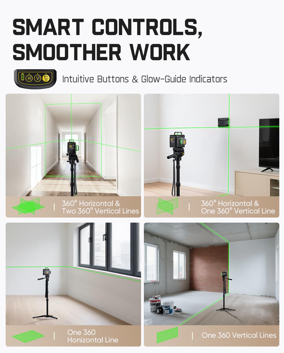 fanttik-d12-ace-laser-level-360-self-leveling-3x360-rechargeable-3d-green-cross- image 5