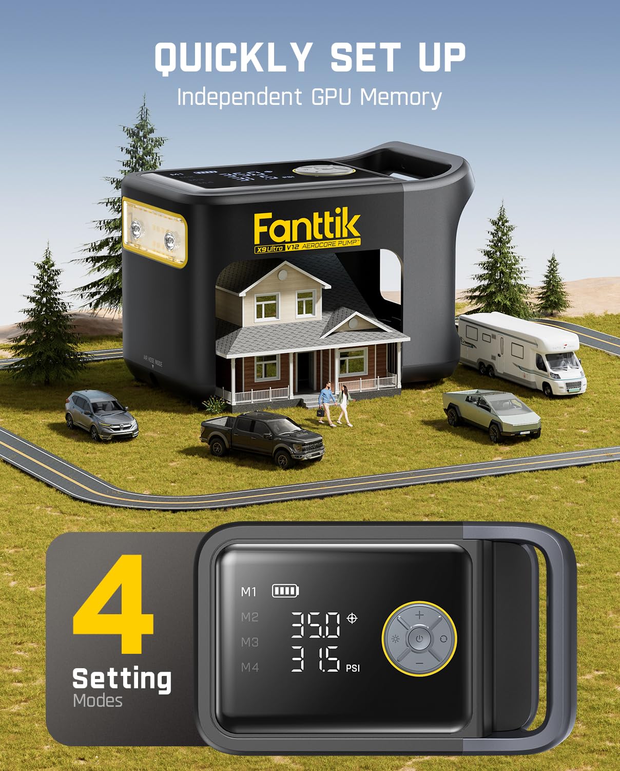 fanttik-x9-ultra-portable-tire-inflator-for-pickup-truck-rv-3-in-1-air-pump-powe image 5