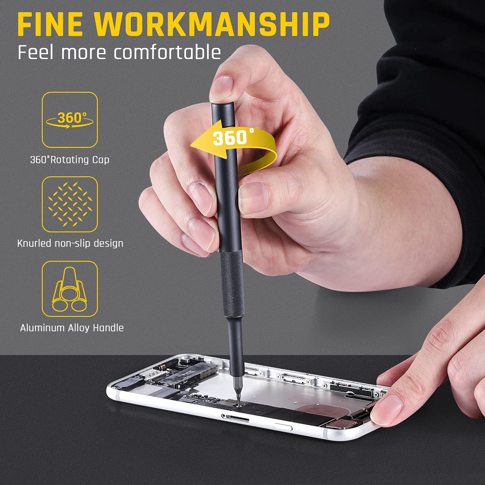 fannttik-s1-ace-cordless-screwdriver-1-4-hex-x5-precision-screwdriver-5-32-hex-c image 6